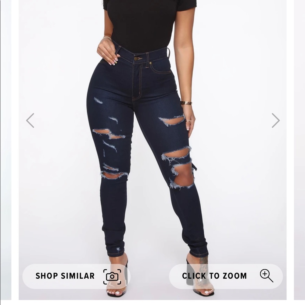 FLEX GAME STRONG DISTRESSED JEANS FASHION NOVA